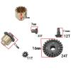 2 Set Metal Front and Rear Axle Differential for FMS FCX24 1/24 RC Crawler Car Upgrade Parts Accessories view 3
