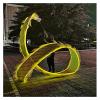 OneGrifN Dragon Poi Outdoor,Silk Dragon Poi, Dragon Poi Illuminated Colorful Dragon Silk Ribbon Dancer Adult Dragon Poi Spinning Streamer(Yellow,Length - 6m/19.5ft) view 2