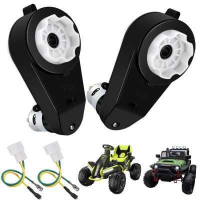 2Pcs 24V Motor 40000RPM Gearbox for Powered Wheels Replacement Parts High Speed RS555 Drive Engine Kids Ride On Car Gearbox Electric Motor Upgrade Gearbox Motorcycles Match Ride On Toys Car Gearbox