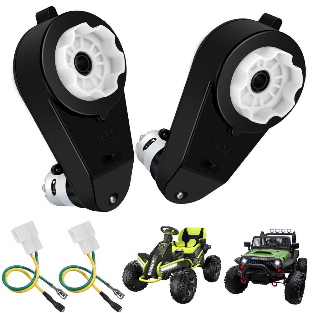 2Pcs 24V Motor 40000RPM Gearbox for Powered Wheels Replacement Parts High Speed RS555 Drive Engine Kids Ride On Car Gearbox Electric Motor Upgrade Gearbox Motorcycles Match Ride On Toys Car Gearbox