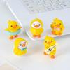 6Pcs Mini Raincoat Little Yellow Duck Decorations Head-wear Hair Accessories DIY Resin Accessories view 2