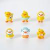 6Pcs Mini Raincoat Little Yellow Duck Decorations Head-wear Hair Accessories DIY Resin Accessories view 3