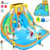 11x10.2 FT Inflatable Dual Water Slide w/Catch Ball Set, 11-in-1 Blow Up Waterpark w/2 Long Slides, Splash Pool, Climbing Wall, Basketball Rim, Water Cannon - 5 Water Toys & Inflatable Ball & Blower view 1