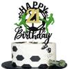1 Pack Soccer Happy 21st Birthday Cake Topper Sport Soccer Ball Cake Picks for Football Theme Kids 21st Birthday Party Cupcake Decorations Supplies view 1