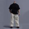 1/12 Scale Male Clothes, Workwear Pants with Pockets Clothes for 6-inches Man Action Figure Body, 1/12 Man Action Figure Cargo Tactical Pants Trousers Clothing Costume (Shirt+Pants Set) view 1