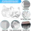 Draupnir 6Pcs Therian Mask Kit Cat Fox Mask with Felt Fabric Sheet, Fur and Eye Mesh, DIY Blank White Paper Cat Face Mask to Paint view 3