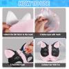Draupnir 6Pcs Therian Mask Kit Cat Fox Mask with Felt Fabric Sheet, Fur and Eye Mesh, DIY Blank White Paper Cat Face Mask to Paint view 4