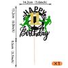 1 Pack Soccer Happy 11th Birthday Cake Topper Sport Soccer Ball Cake Picks for Football Theme Kids 11th Birthday Party Cupcake Decorations Supplies view 2