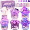 6 Pack Slime Kit, Purple Dream Slime Kids, Cloud Butter & Clear Slime, Party Favors, Toys for Girls Boys Ages 5 6 7 8 9 10 11 12, Goodie Bag Stuffers, Birthday Gift Ideas Cute Stuff view 1