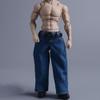 1/12 Scale Male Clothes, Casual Jeans Sweatpants Clothing for 6-inches Action Figure Body, Casual Sweatpants Wide-Leg Jeans Casual Pants 1/12 Doll Clothing Pants Costume (Light Blue + Belt) view 1