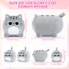 5 PCS Grey Cat Plush Stuffed Animal Family-15.8" Large Grey Cat Plush, Cat Mommy Cat with 4 Baby Kittens Cat Plushies for Kids, Kawaii Cat Plush Toy Christmas Birthday Gifts for Kids Boys Girls view 3
