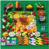 BrickBounty 220 Pcs Classic Food Building Toy Set, Pretend Play Food for Bricks Friends City Farm Series, Imaginative Gift Building Block Toys for Boy and Girl view 1