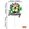 1 Pack Soccer Happy 17th Birthday Cake Topper Sport Soccer Ball Cake Picks for Football Theme Kids 17th Birthday Party Cupcake Decorations Supplies view 2
