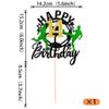 1 Pack Soccer Happy 14th Birthday Cake Topper Sport Soccer Ball Cake Picks for Football Theme Kids 14th Birthday Party Cupcake Decorations Supplies view 2