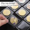 50 Pcs Single Plastic Coin Sleeves for Collectors, 2.2 x 2.2 Inches Clear Penny Holders Individual PVC Coin Protector Sleeves Collector for Coins Collectors Jewelry Storage view 3