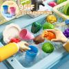 JUKUDAHU Play Sink with Running Water, Play Kitchen Toys Sink for Kids 3 4 5 6 7 Years Old, Electrical Dishwasher, Color Changing Kitchen Accessories, Dishes Games, Gifts for Toddlers 3-5 view 2