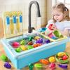 JUKUDAHU Play Sink with Running Water, Play Kitchen Toys Sink for Kids 3 4 5 6 7 Years Old, Electrical Dishwasher, Color Changing Kitchen Accessories, Dishes Games, Gifts for Toddlers 3-5 view 4