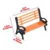 10pcs Benches Model for MINI Plastic Benches Park Street Bench Chair Model Scenery Decoration for Fairy Garden Decor, Dollhouse Furniture view 2