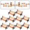 10pcs Benches Model for MINI Plastic Benches Park Street Bench Chair Model Scenery Decoration for Fairy Garden Decor, Dollhouse Furniture view 4