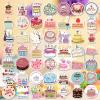 100Pcs Happy Birthday Stickers, Vinyl Cartoon Birthday Cake Stickers, Waterproof Birthday Party Decals for Water Bottles, Laptops, Scrapbooking, DIY Crafts view 3