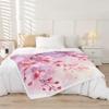Erosebridal Pink Dreamy Cherry Blossom Baby 30"X40" Throw Bed Blanket Japanese Style Sakura Fleece Blankets for Kids Boys Girls,Aesthetic Flowers Sherpa Blanket Watercolor Floral Fuzzy Blankets view 2