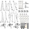 GDOOL Upgrade Aluminum Suspension Arms & Steering Knuckle Kit & Steering Linkage Assembly Spare Parts for 1/14 Scale H14BM 14209 14210 JC14EP HP474 HP141S 1/14 RC Cars(Silver) view 1