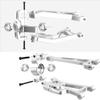 GDOOL Upgrade Aluminum Suspension Arms & Steering Knuckle Kit & Steering Linkage Assembly Spare Parts for 1/14 Scale H14BM 14209 14210 JC14EP HP474 HP141S 1/14 RC Cars(Silver) view 4