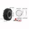 118mm RC Crawler Tires and Negative Offset -10mm Aluminum Beadlock Wheel 12mm Hex for Most 1/10 Tracked Vehicles Such as TRX-4 D90 D110 TF2 Tamiya CC01 Axial 90047 SCX10III Gen8 R240 (Porcelain) view 2