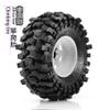 118mm RC Crawler Tires and Negative Offset -10mm Aluminum Beadlock Wheel 12mm Hex for Most 1/10 Tracked Vehicles Such as TRX-4 D90 D110 TF2 Tamiya CC01 Axial 90047 SCX10III Gen8 R240 (Porcelain) view 3
