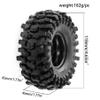 118mm RC Crawler Tires and Negative Offset -10mm Aluminum Beadlock Wheel 12mm Hex for Most 1/10 Tracked Vehicles Such as TRX-4 D90 D110 TF2 Tamiya CC01 Axial 90047 SCX10III Gen8 R240 (Black) view 2