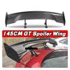 Real Carbon Fiber 145cm GT Spoiler Universal Racing Rear Tail Trunk Wing Spoiler Aluminum Bracket Compatible for BMW Subaru Body Kit(Carbon Fiber Look) view 2