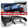 Real Carbon Fiber 145cm GT Spoiler Universal Racing Rear Tail Trunk Wing Spoiler Aluminum Bracket Compatible for BMW Subaru Body Kit(Carbon Fiber Look) view 3