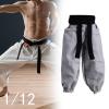 1/12 Scale Figure Joggers Pant Miniature Doll Costume Casual Sports Loose Cosplay with Belt for 6 inch Male Action Figures, Black Belt view 3