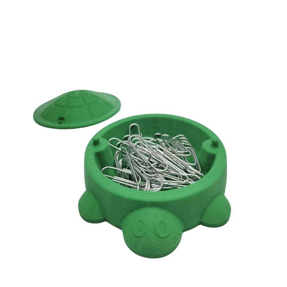 Cute Sandbox Turtle with removable lid | Desk Bin Organizer | Turtle Pet Feeder | Fish tank accessories | Feed Hamsters and Gerbils (Brown, 3 Inch)