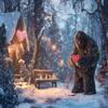Bigfoot Celebrating ValentineS Day in A Snowy Forest 1000 Pieces Jigsaw Puzzles for Adults Challenging Entertainment Decoration Challenge Puzzle Games Best Gifts for Family,Children,Friends view 1