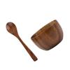 Luxshiny Practical Wooden Bowl Set Salad Bowl Insulated for Hot and Girls-friendly view 1