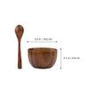 Luxshiny Practical Wooden Bowl Set Salad Bowl Insulated for Hot and Girls-friendly view 2
