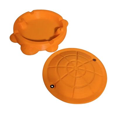 Cute Sandbox Turtle Ashtray with removable lid | Desk Bin Organizer | Animal Ashtray | Fish tank accessories | Feed Hamsters and Gerbils (White, 8 Inch)