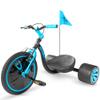 Drift Trike for Kids Ages 5+  16" Front Wheel Ride-On with Adjustable Seat, Steel Frame, Rear Slick Drift Wheels & Safety Flag  Madd Gear - (Black Blue) view 1