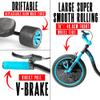Drift Trike for Kids Ages 5+  16" Front Wheel Ride-On with Adjustable Seat, Steel Frame, Rear Slick Drift Wheels & Safety Flag  Madd Gear - (Black Blue) view 4