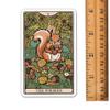 4" Forager Squirrel Tarot Card Sticker 1 Pack Foraging Squirrels Vinyl Decal Stickers, Animals Nature Waterproof Decals for Laptop, Car, Water Bottle (1) view 2