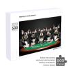 Wooden Puzzle - Boston TerrierDogs Playing Poker - 500 Piece Jigsaw Puzzles for Adults Fun and Relaxing for Adult and Teens Brain TeaserEducational GiftImproves Focus and Memory Puzzle view 4