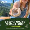 ASR Outdoor 12pc Break Your Own Geodes Kit with Sledge Hammer and Safety Goggles (Assorted Size Geodes) view 2
