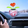 Solar Powered Dancing Swinging Flower Car Ornament, Bobblehead Dancer Window Sun Catcher, Car Dashboard Decorations, Automatic Swing Dancing Flower, for Home Desk Window Decoration view 3