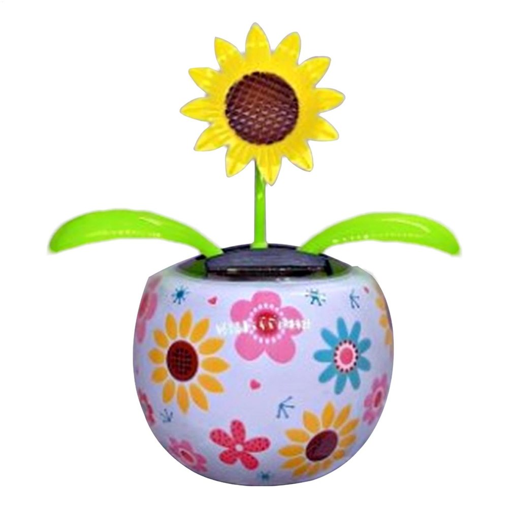Solar Powered Dancing Swinging Flower Car Ornament, Bobblehead Dancer Window Sun Catcher, Car Dashboard Decorations, Automatic Swing Dancing Flower, for Home Desk Window Decoration