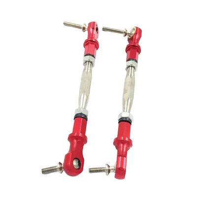 MIVHQYBU Steering Turnbuckle Tie Rod Set 2pcs Compatible with 1/5 RC Cars Buggy Parts(Red)
