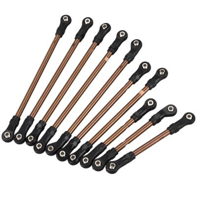 RC Car Accessories Compatible with Traxxas for TRX4 for Defender for Bronco 1/10 RC Car 10pcs Metal Suspension Links Link Rod Linkage 324mm Wheelbase