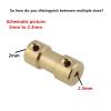 1PC Motor Shaft Coupling Coupler Connector Sleeve Adapter Brass Transmission Joint for RC Boat Car Airplane(3.17mm to 3mm) view 3