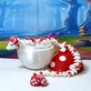 3D Printed Dragon with Egg, 12 Inch White and Red Mushroom Dragon Toy, Executive Desk Toy, Home Office Car Desk Decor ToysIHWD036-ME view 4