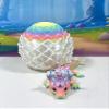 3D Printed Baby Dragon with Dragon Egg, 6" Articulated Rainbow Cherry Blossom Dragon, Fidget ADHD AutismToy, Executive Desk Toy IHWBD011-WE view 1